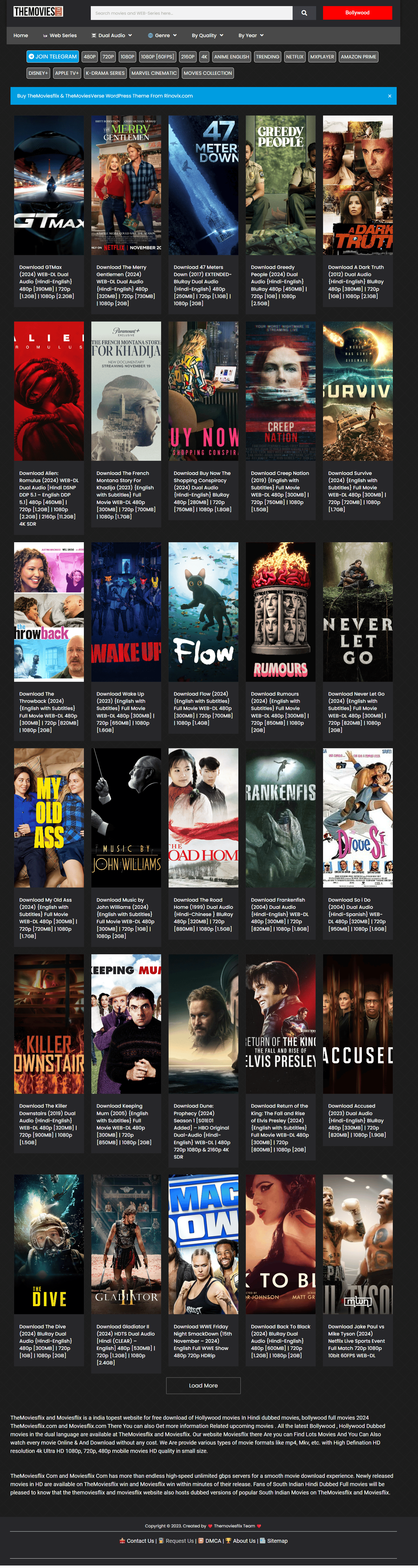 TheMoviesflix & TheMoviesVerse WordPress Theme