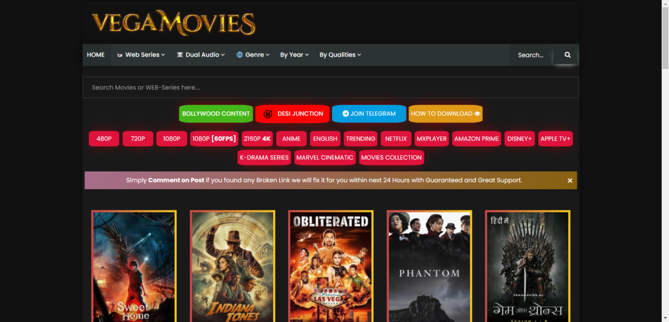 Vegamovies WordPress Theme