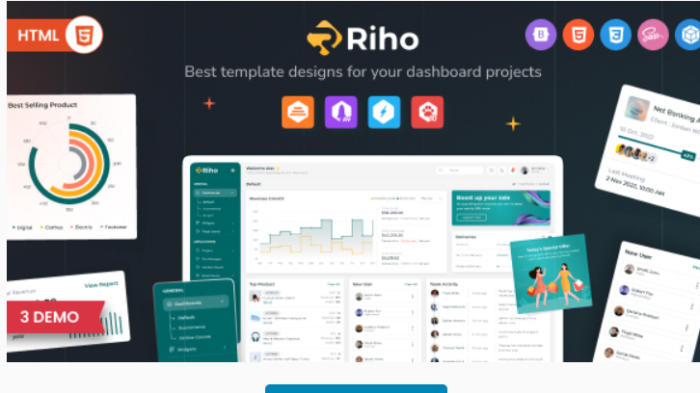 Riho – Bootstrap Admin Dashboard Template