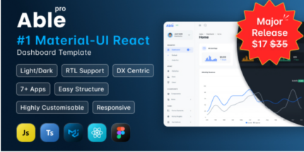 Able Pro Material-UI React Admin Dashboard Template