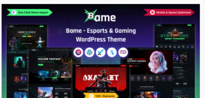 Bame - eSports and Gaming WordPress Theme