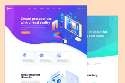 Eldas - Isometric Portfolio PSD Template