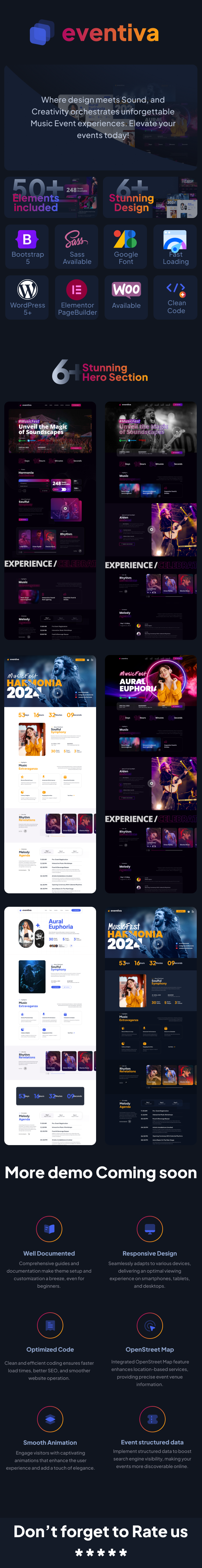 Music & Bands Events Landing Page WordPress Theme