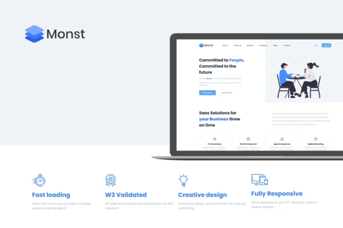 Monst - Startup landing page