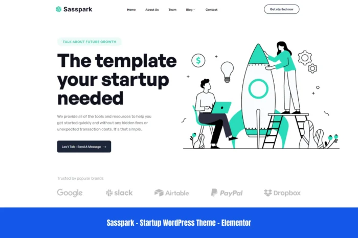 Sasspark - Startup WordPress Theme