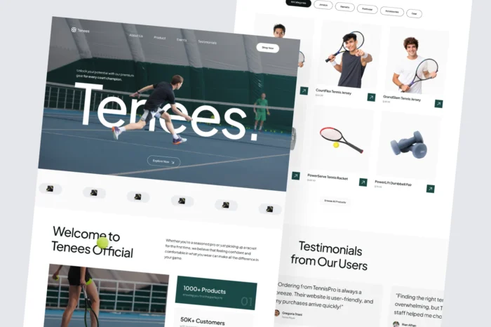 Tensees - eCommerce Landing Page