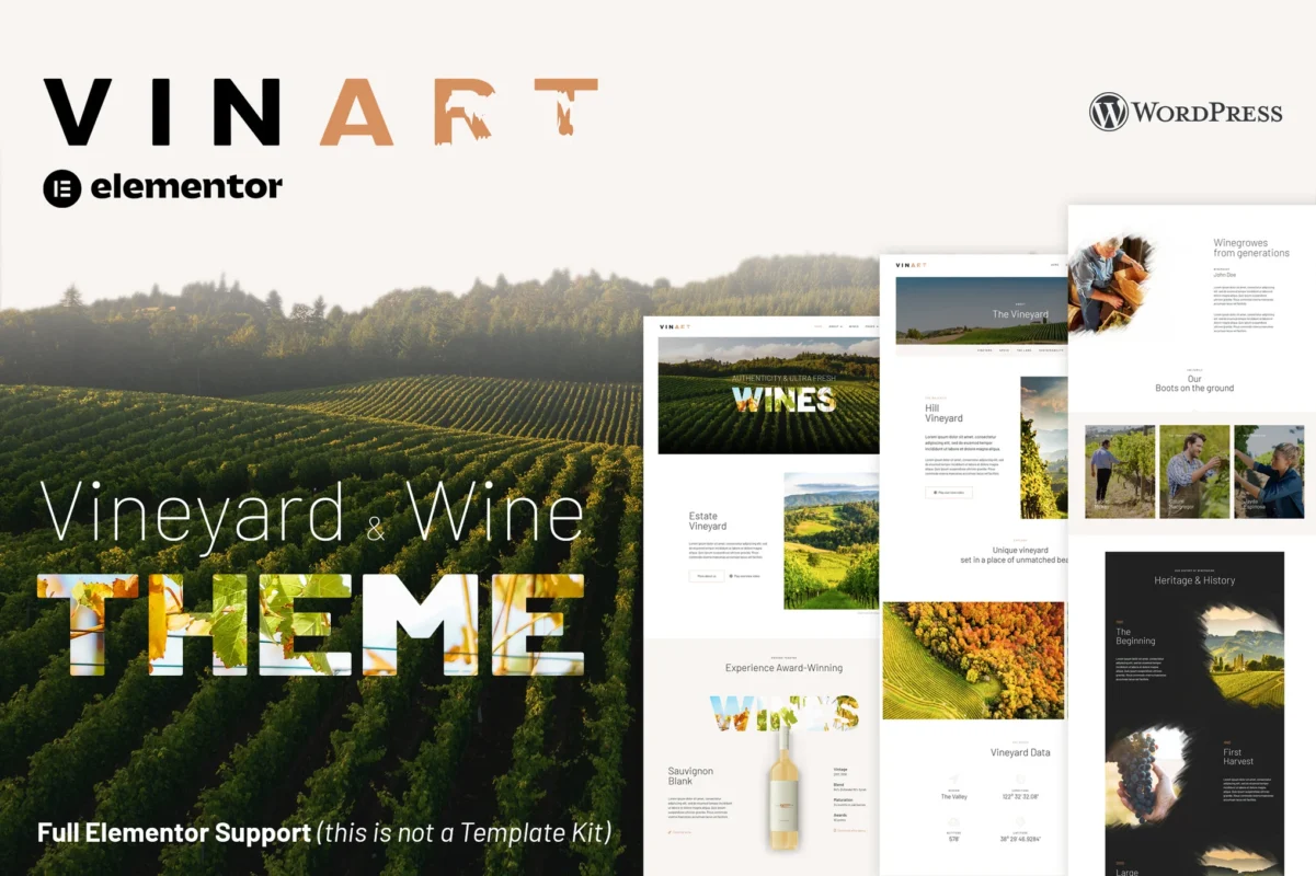 Vinart - Wine WordPress Theme