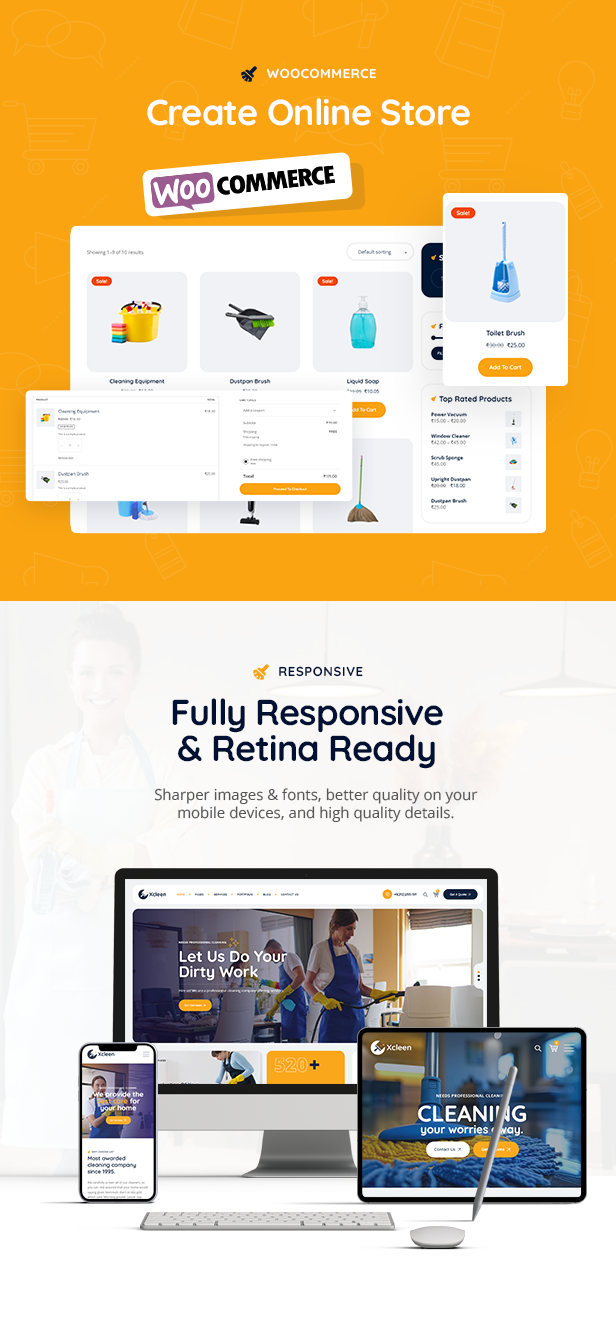 Xcleen - Cleaning Services WordPress Theme