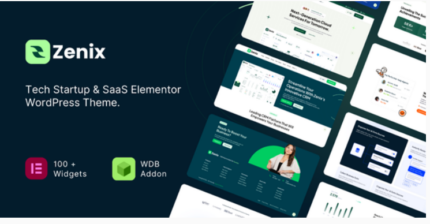 Zenix - Tech Startup & SaaS Elementor WordPress Theme