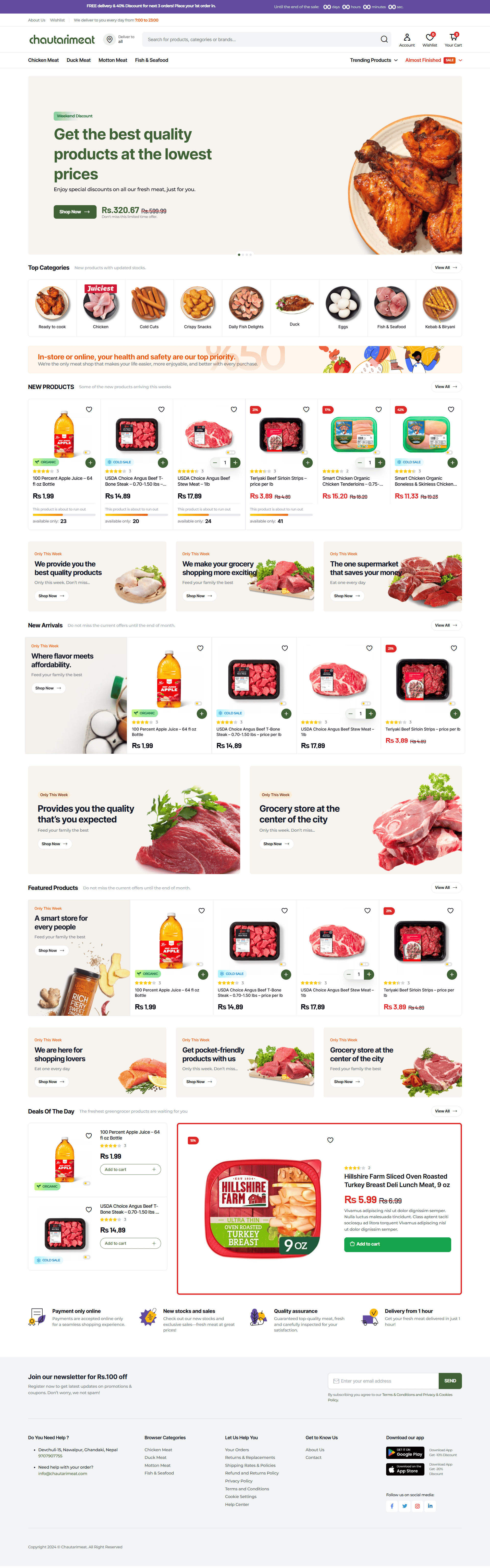 Online Meat Shop WordPress Theme