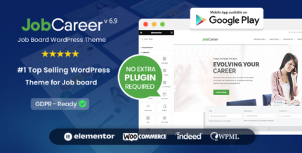 JobCareer Job Board Responsive WordPress Theme