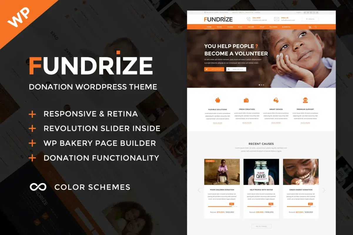 Fundrize - Donation & Charity WordPress Theme