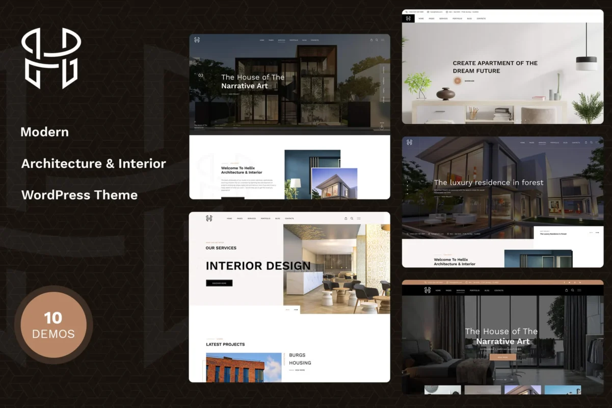 Hellix - Modern Architecture WordPress Theme