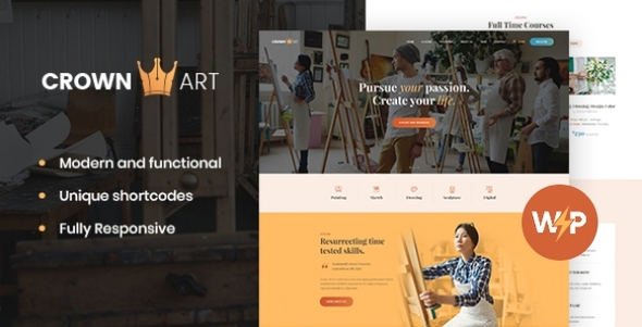 education wordpress theme crownart