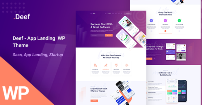 Deef - App Landing WordPress Theme