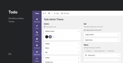 Todo – WordPress Admin Theme & Login Page