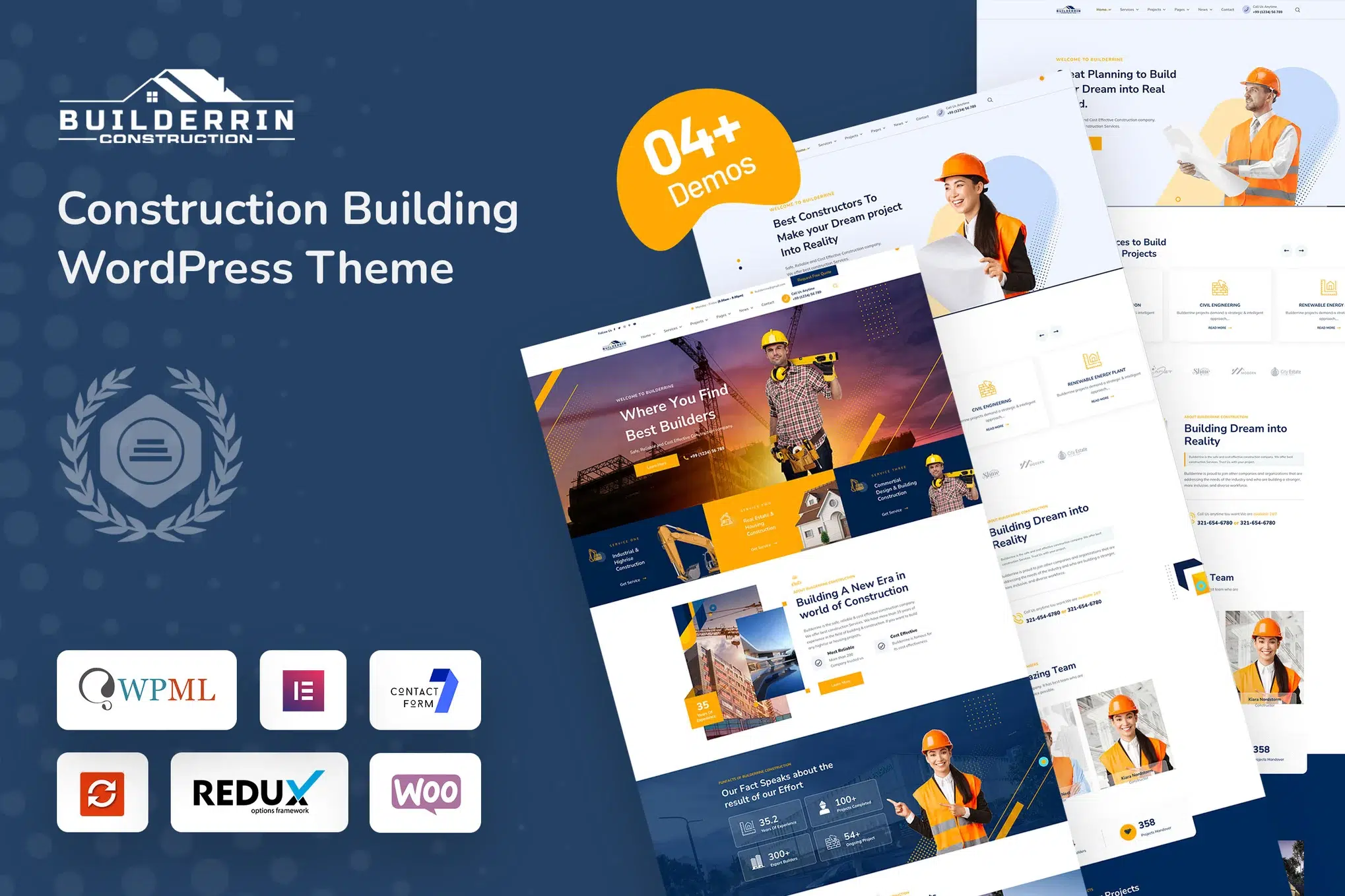 Builderrin - Construction Building WordPress Theme