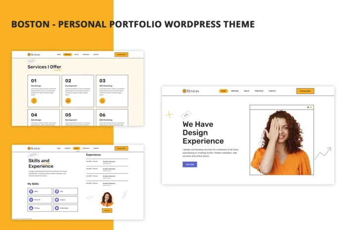 Boston - Personal Portfolio WordPress Theme