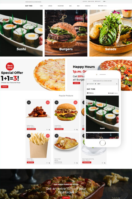 Build a professional food store with Eat Time – Food Store Clean Shopify Theme. Explore Eat Time and grow your business today!