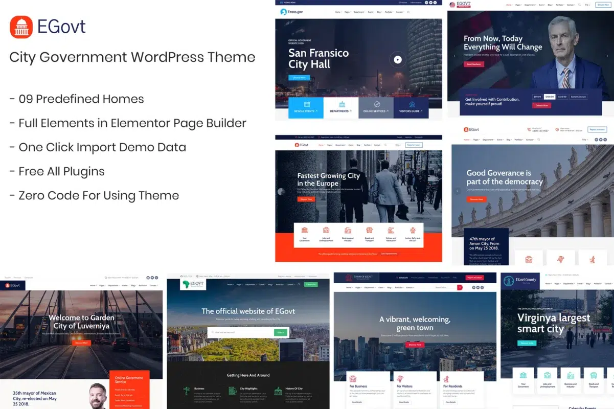 Egovt-City Government WordPress Theme