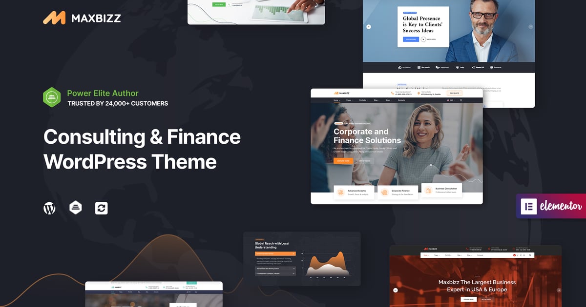 Maxbizz – Consulting & Financial Elementor WP