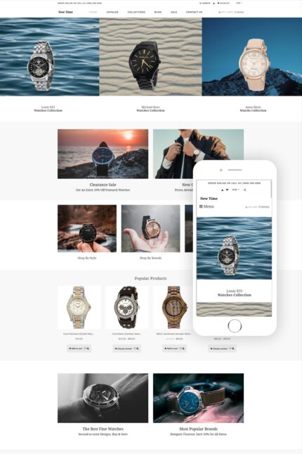 New Time – Watches Clean Shopify Theme