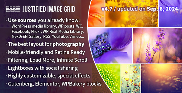 Justified Image Grid – Premium WordPress Gallery