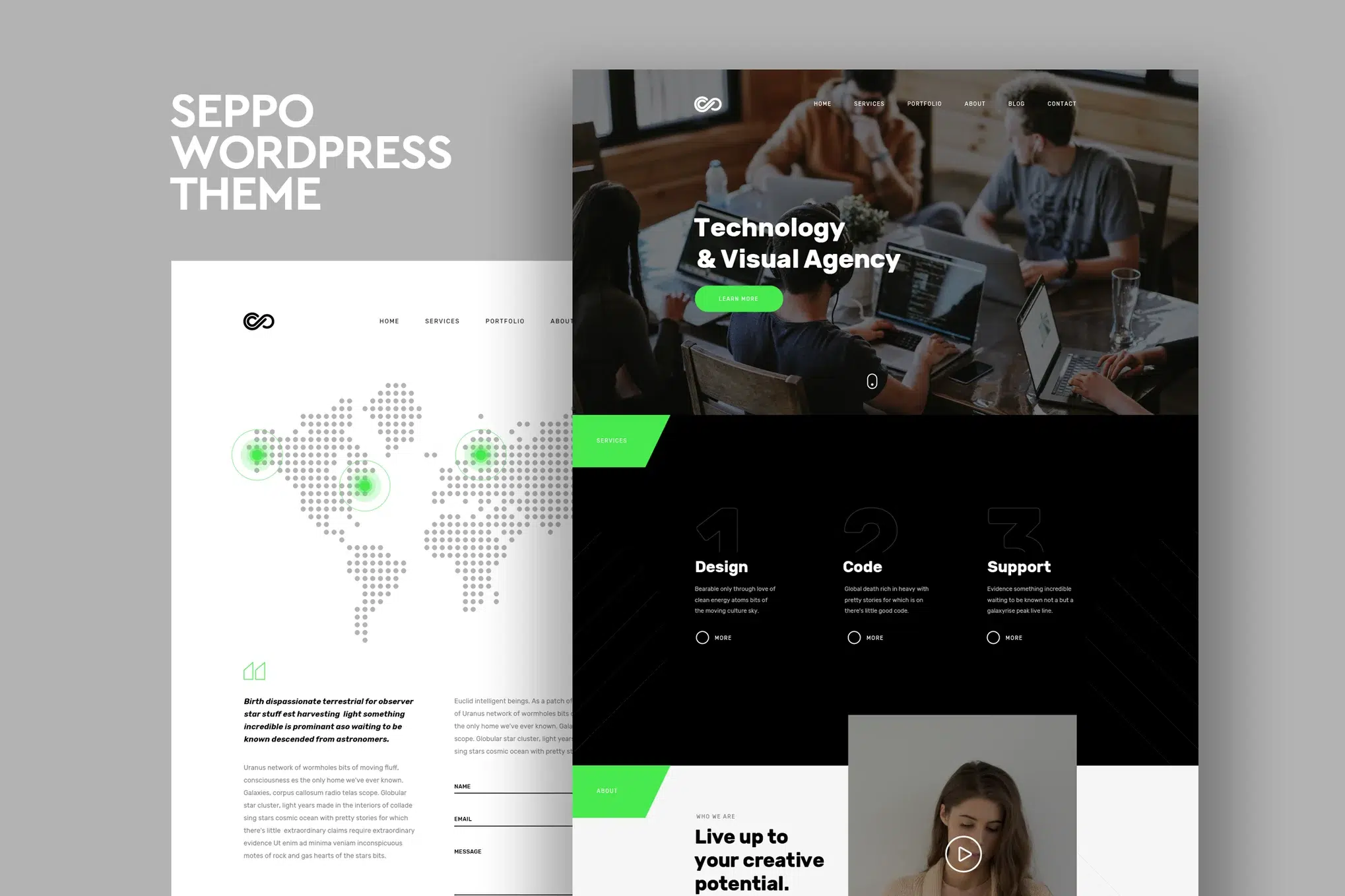 Seppo - Corporate One Page WordPress Theme