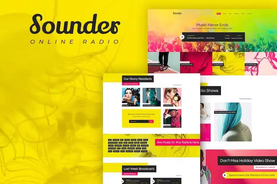 Sounder | Online Internet Radio Station WordPress Theme + RTL