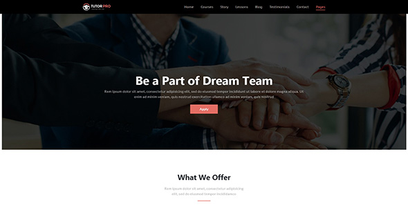 education wordpress theme tutor pro