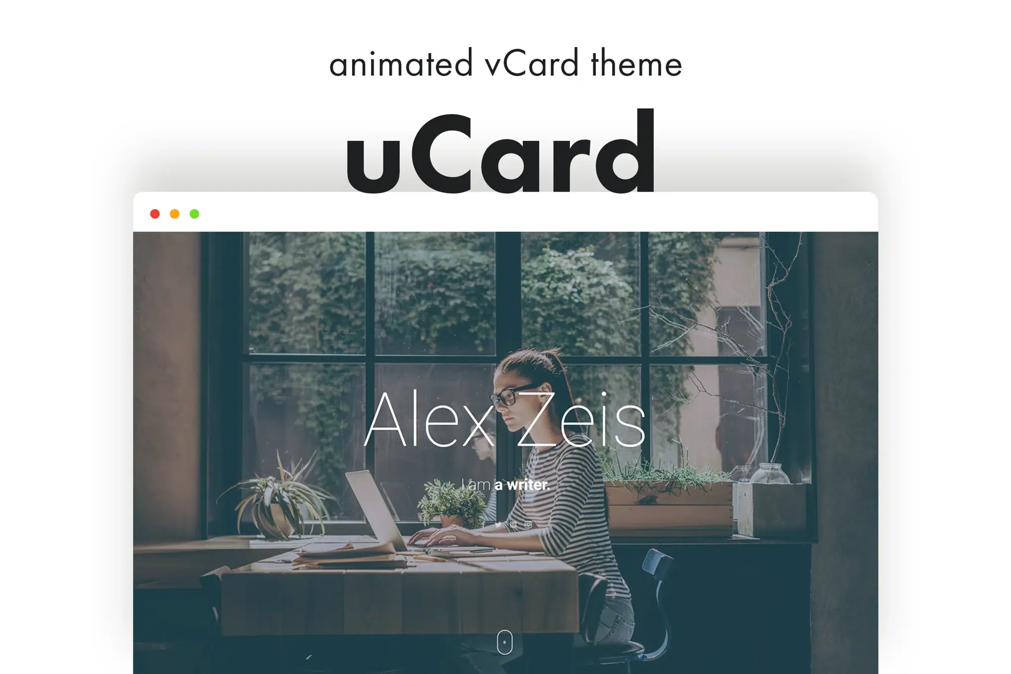 uCard - Animated vCard WordPress Theme