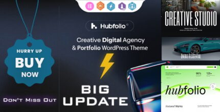 Hubfolio - Creative Portfolio & Digital Agency WordPress Elementor Theme