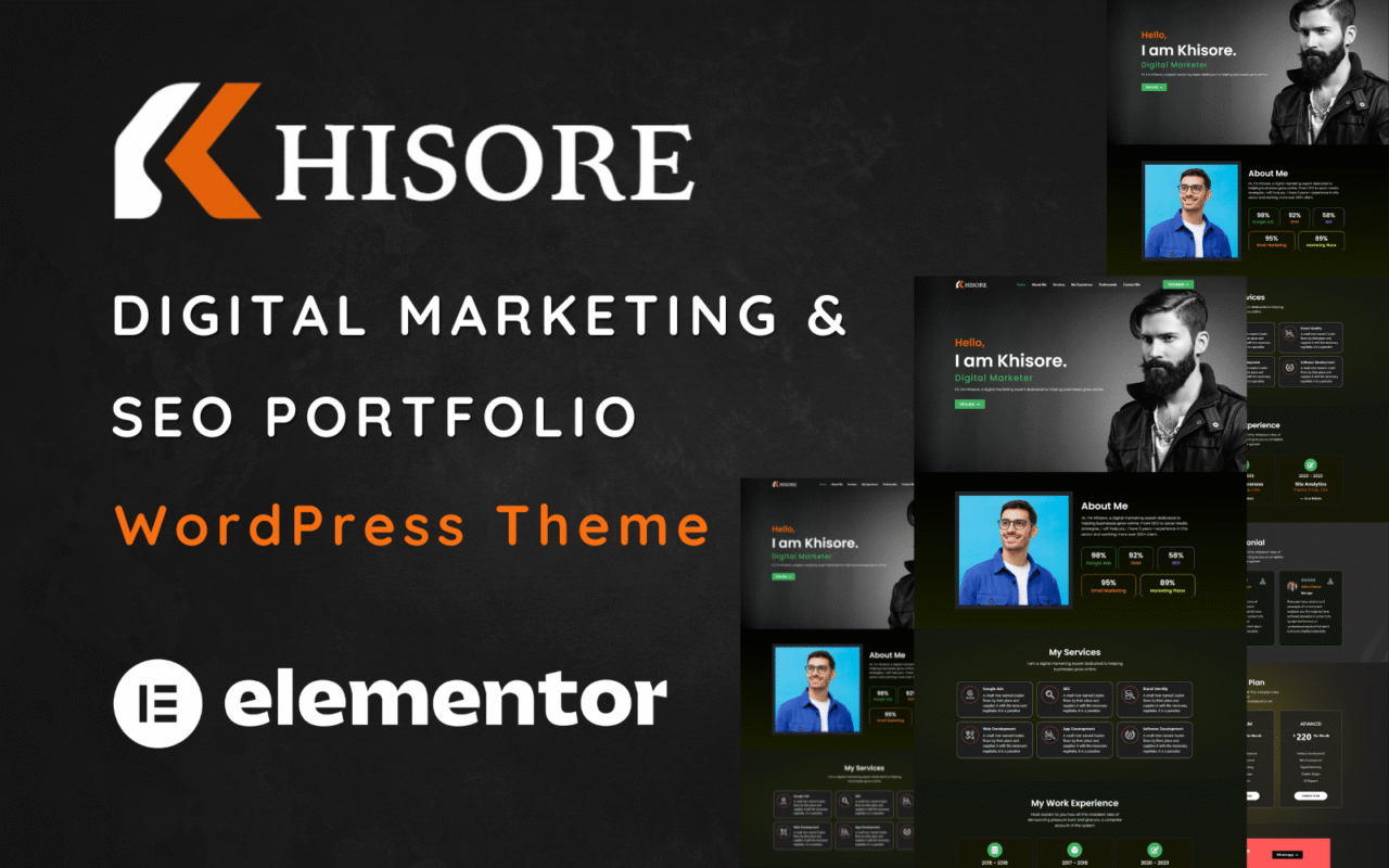 khisore-digital-marketing-portfolio-wordpress-theme-one-page