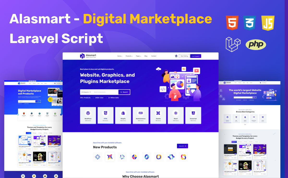 Alasmart – Digital Marketplace Laravel Script