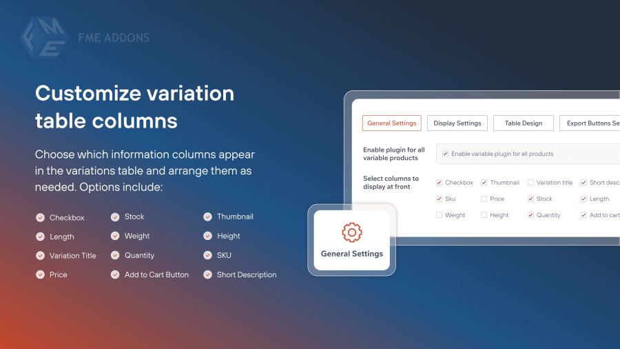  Product Variation table for woocommerce
