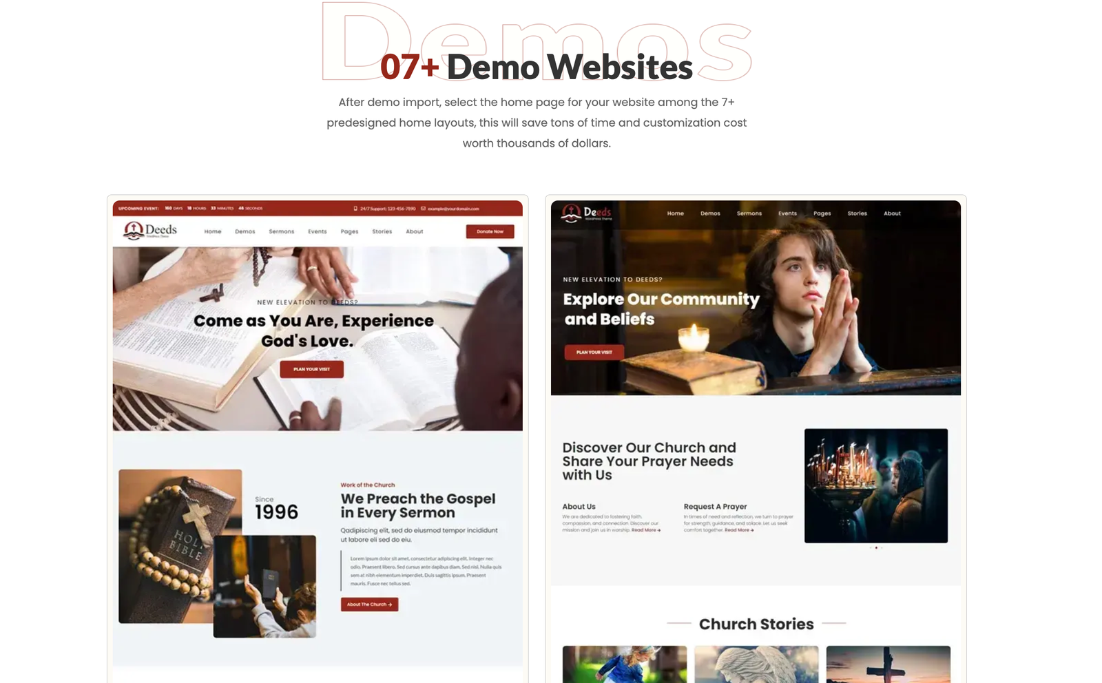 Deeds - Best Responsive Nonprofit Church Theme