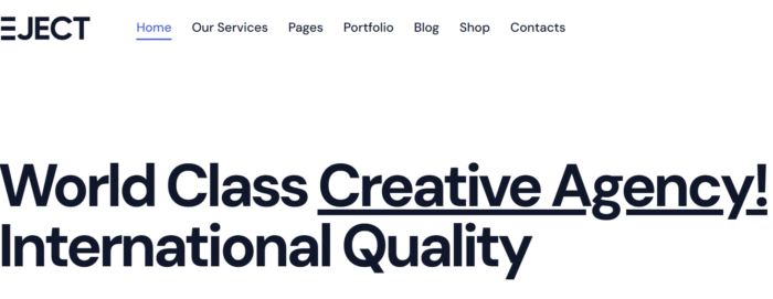 Eject Web Studio & Creative Agency WordPress Themes