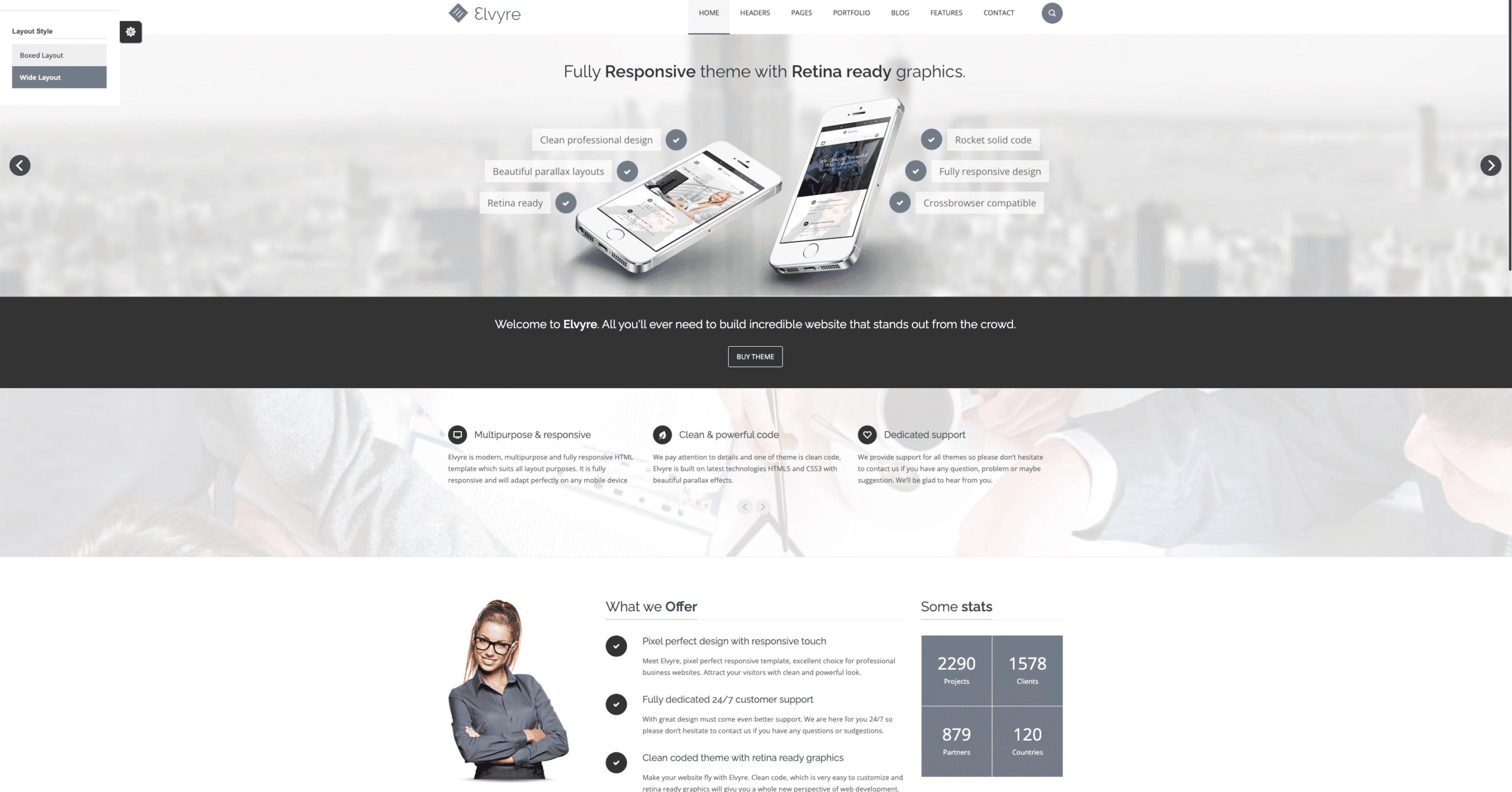 Elvyre – Retina Ready Wp Theme