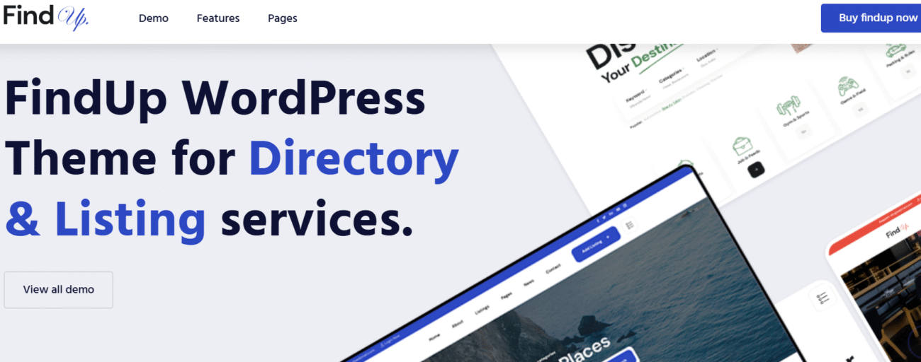 Findup Directory & Listing WP Theme + RTL
