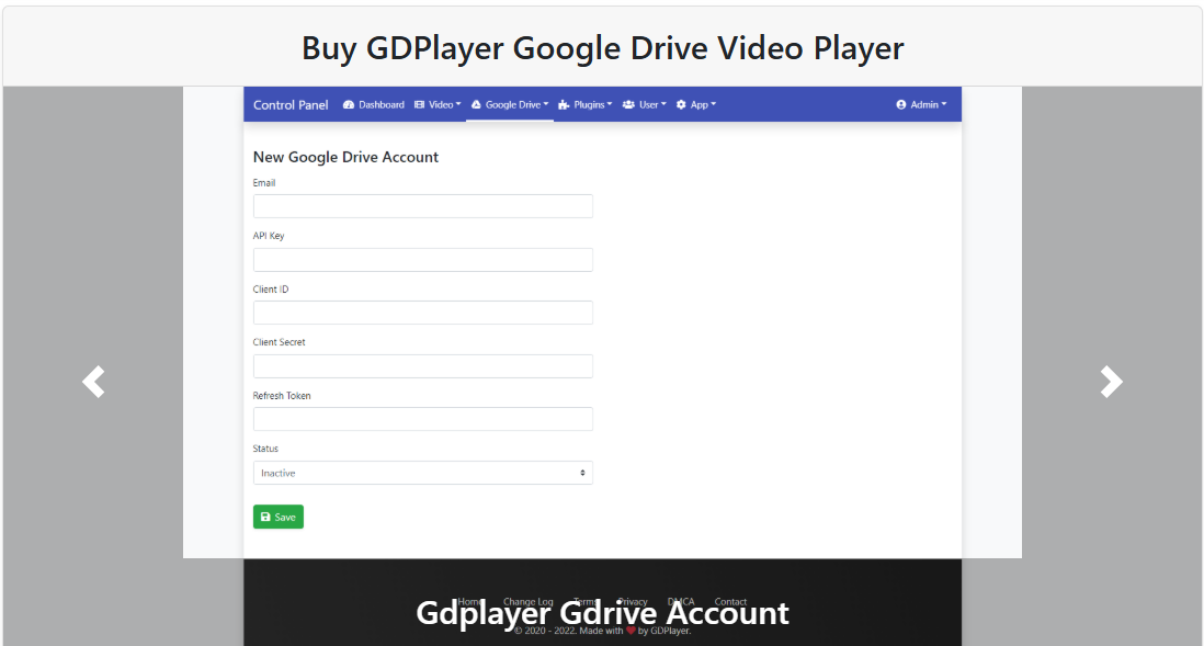 GDPlayer.To Google Drive Video Player PHP System