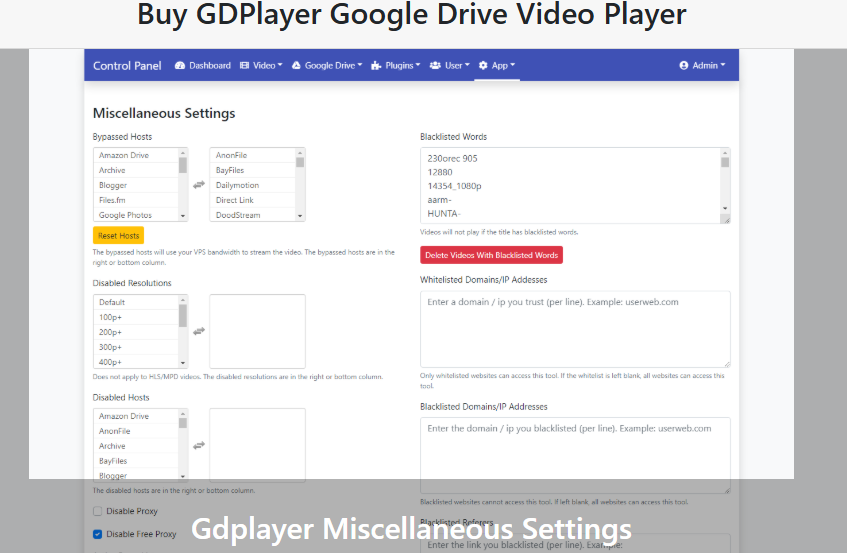 GDPlayer.To Google Drive Video Player PHP Systems