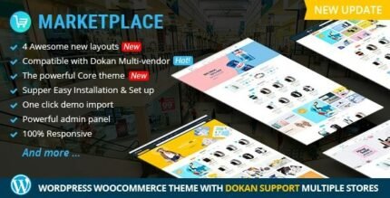 Marketplace WordPress Theme support Dokan Multi Vendors