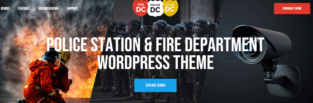 Police Department Fire & Security WordPress Theme