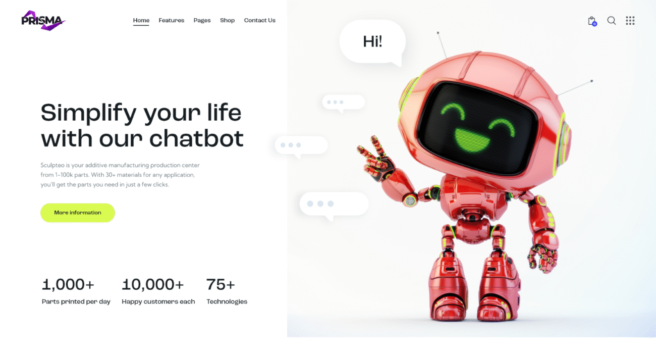 Prisma WordPress Theme – Mobile App & Business Site Design