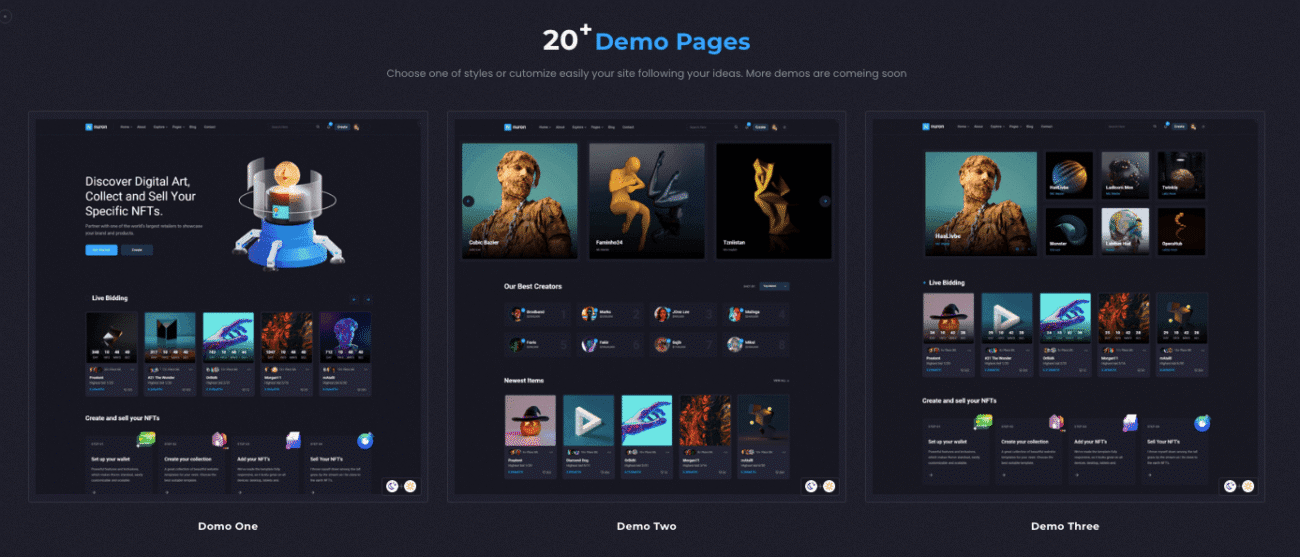 Nuron – NFT Marketplace React Next JS Template