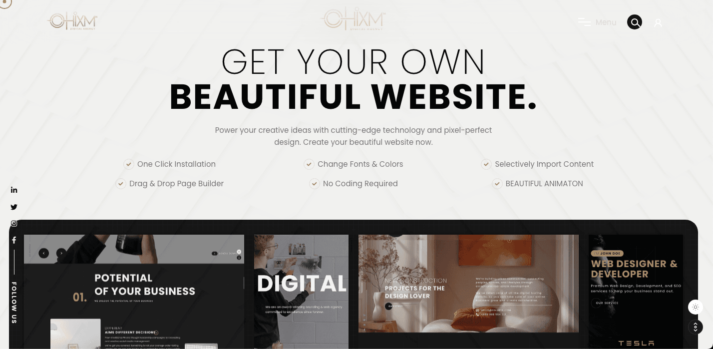 Ohixm – Creative Ajax Portfolio WordPress Theme