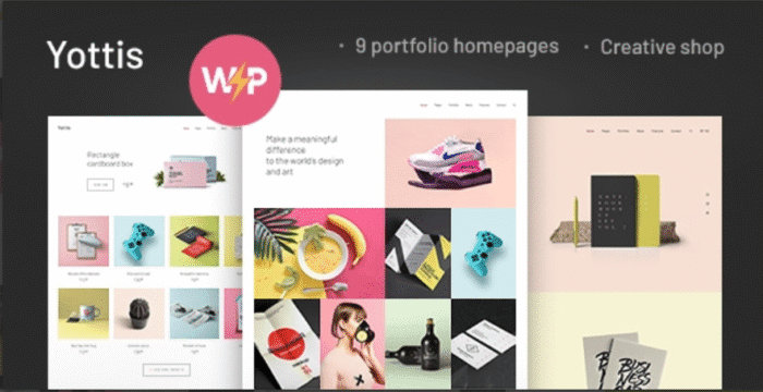 Yottis Personal Creative Portfolio WordPress Theme and Store - Image 1