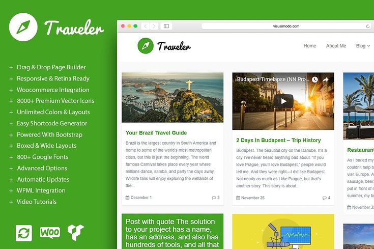 user friendly and responsive travler theme