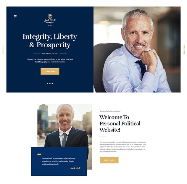 Jackwell political WordPress theme 