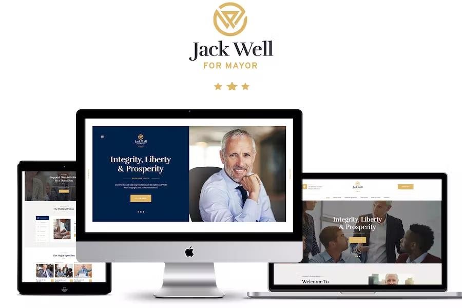 Jackwell political WordPress theme 